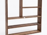 Curated Acacia Wood Asymmetrical Wall Shelf